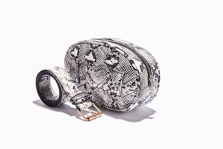 Women's Bags Snake Pockets Fashion Mini Round Bag Outdoor Handbags Sports Pockets