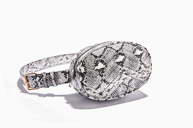 Women's Bags Snake Pockets Fashion Mini Round Bag Outdoor Handbags Sports Pockets