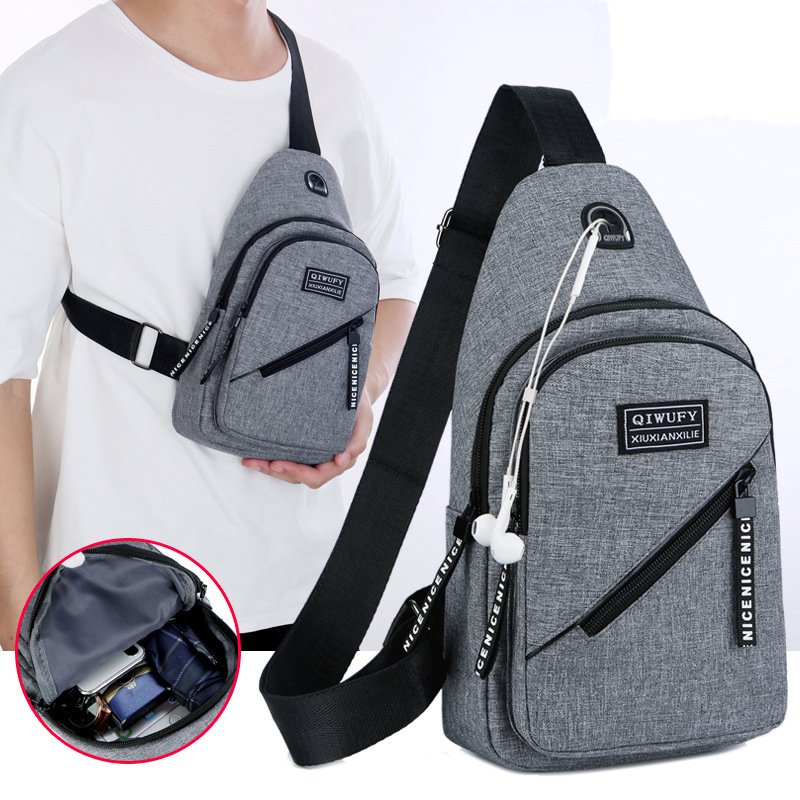 Men's Women's Nylon Sling Messenger Chest Bag Backpack Shoulder Travel Bag