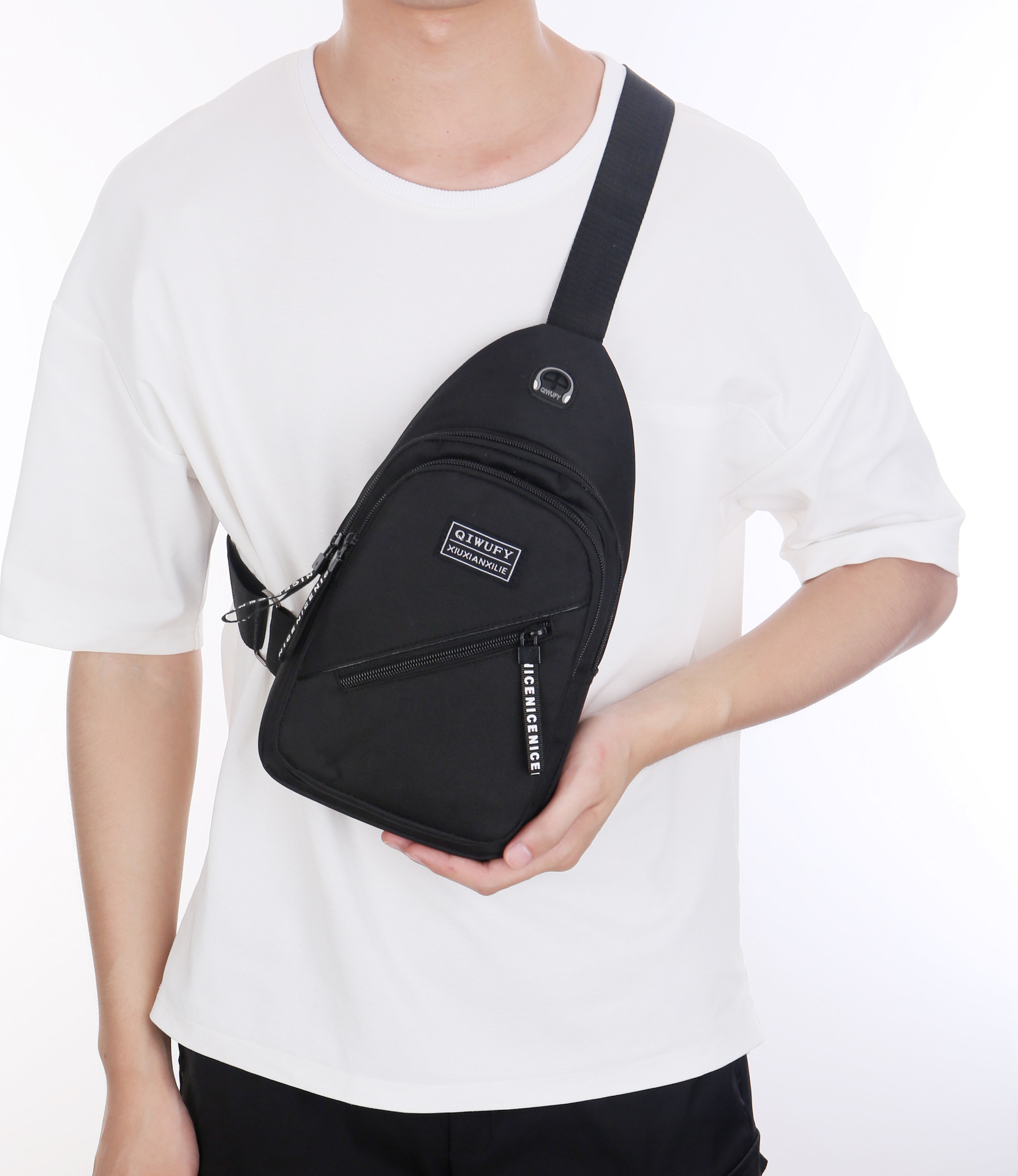 Men's Women's Nylon Sling Messenger Chest Bag Backpack Shoulder Travel Bag