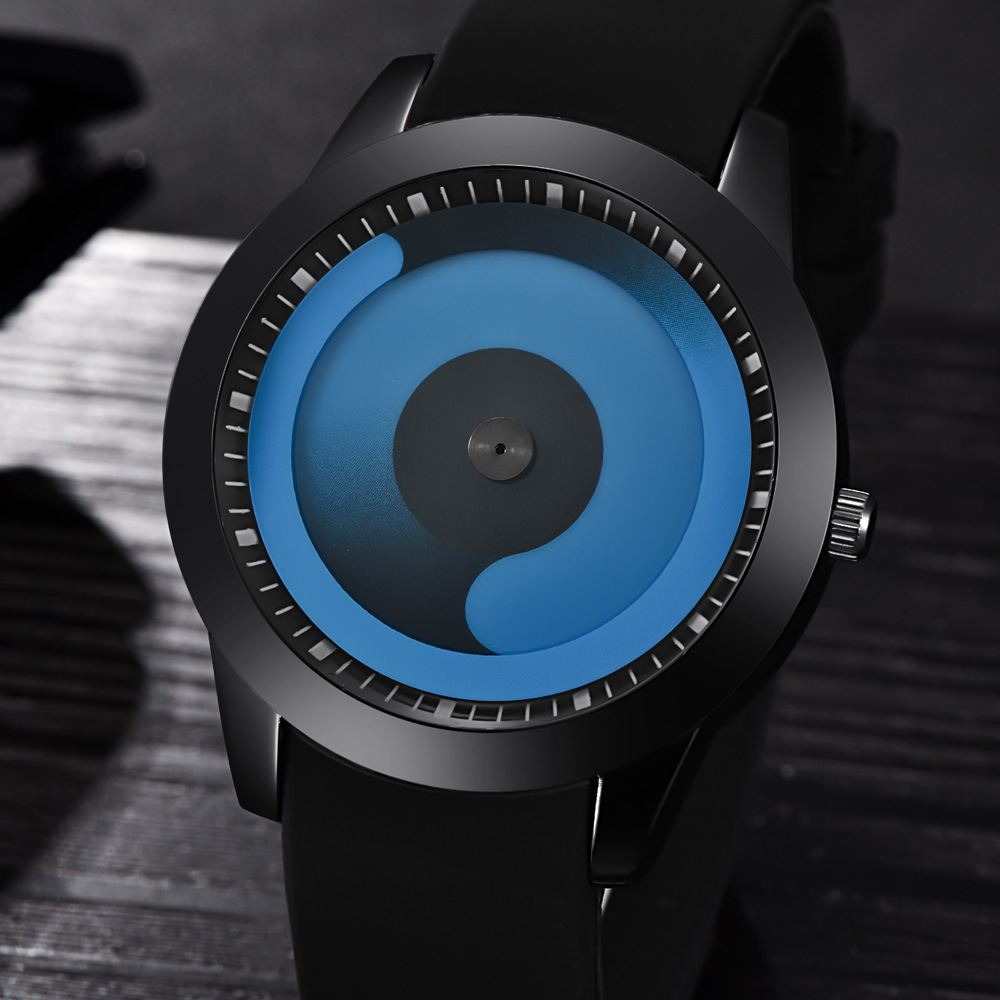 Men's Fashion Cool Watches Mens Rubber Band Sports Gifts Quartz Wristwatch Watches