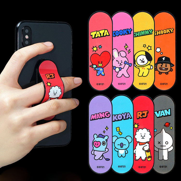 Telescopic BTS BT21 Foldable Cute Phone Ring Kickstand Phone Prop Phone Stand for xiaomi huawei