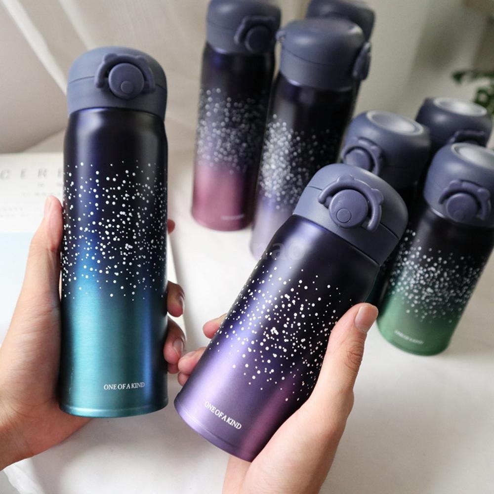 500ml Stainless Steel Vacuum Starry Sky Bounce Vacuum Flask Thermal Water Bottle Thermos Cup