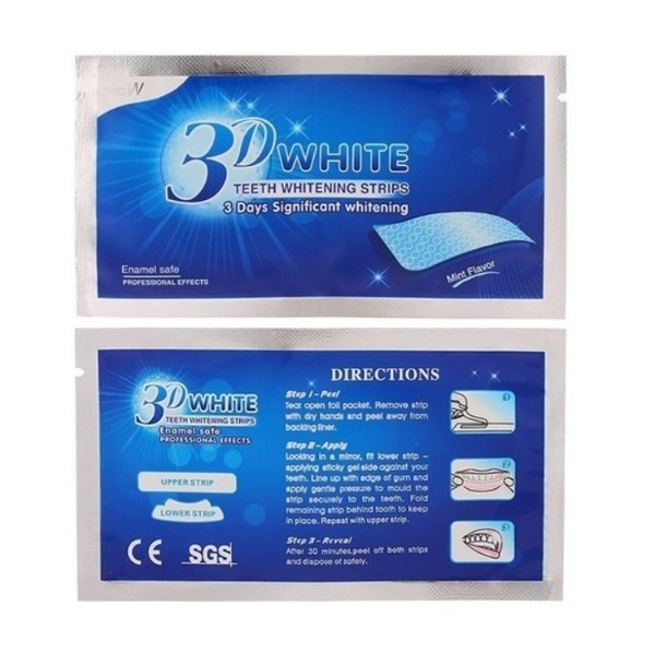 28pcs 3D White Gel Teeth Whitening Strips Oral Hygiene Care Double Strips Whitenin Bleaching Tools