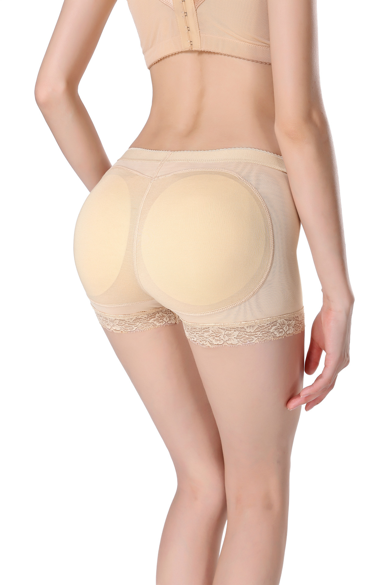 【Quality Assurance】FLYCOOL Women Lace Padded Seamless Butt Hip Enhancer Shaper Panties Underwear