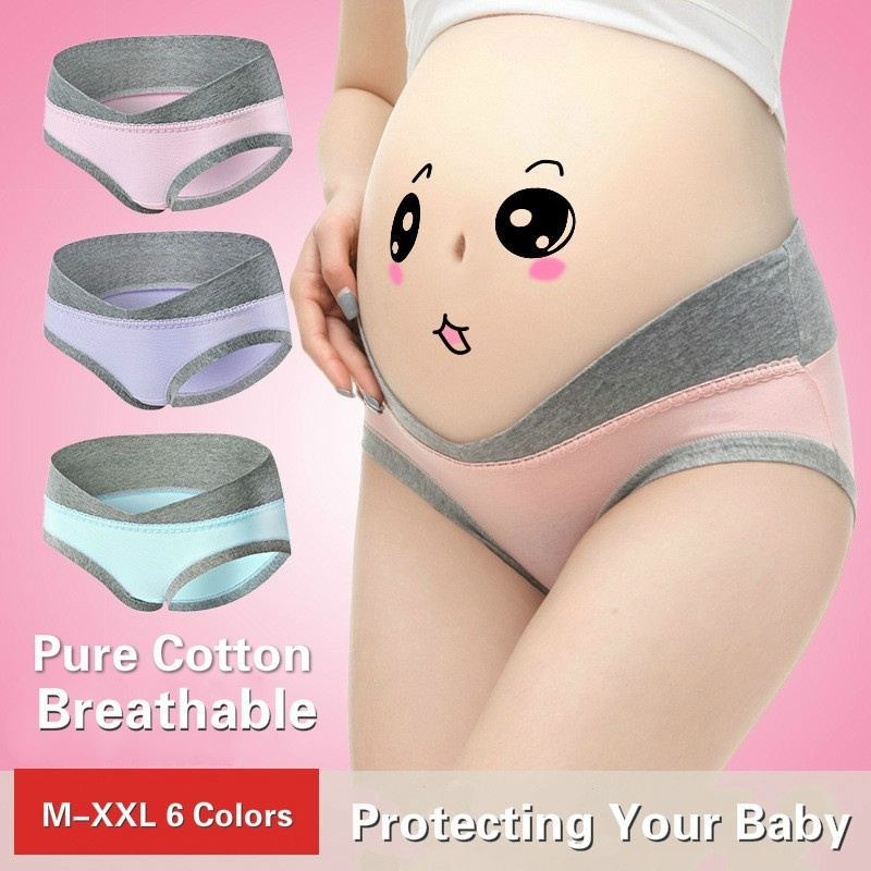 【Quality Assurance】4pcs Pregnant Women Cotton Women Low Waist Seamless Women Unerwear Lady Panties