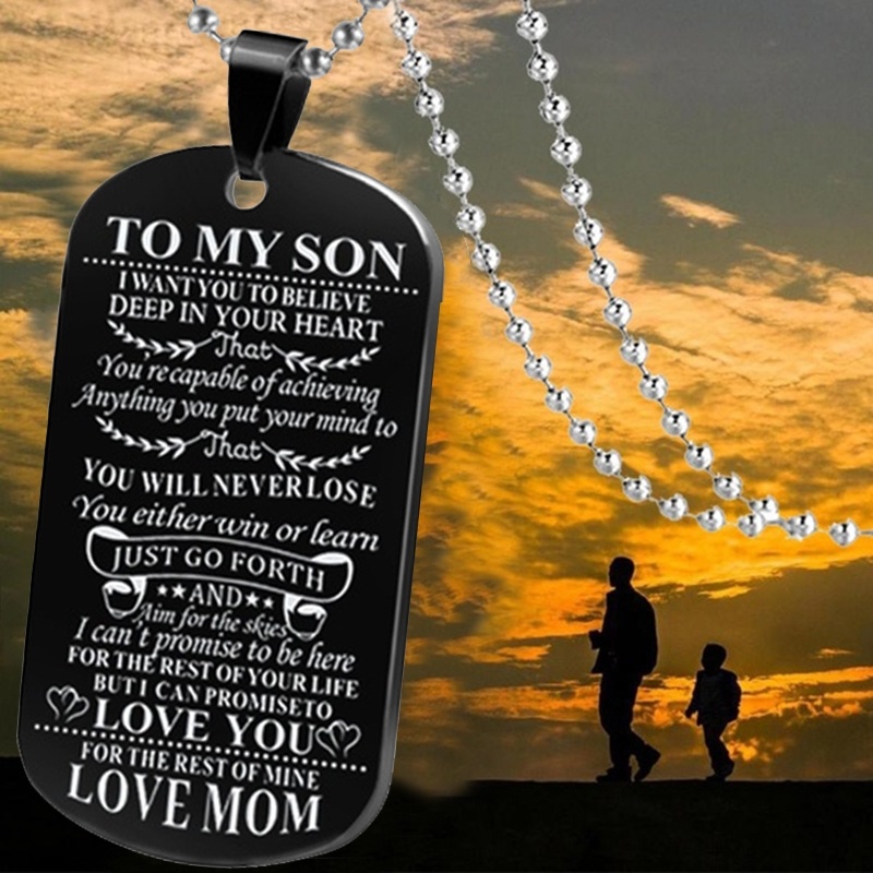 Military Necklace Son Daughter Give My Son Daughter Fashion Necklace from Mom Dad