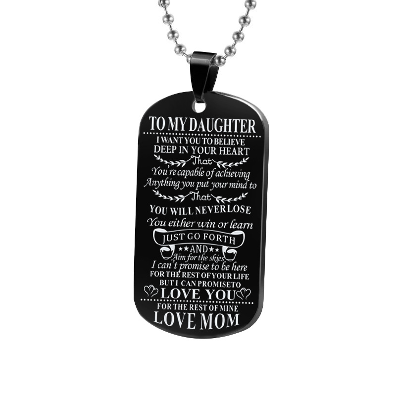 Military Necklace Son Daughter Give My Son Daughter Fashion Necklace from Mom Dad
