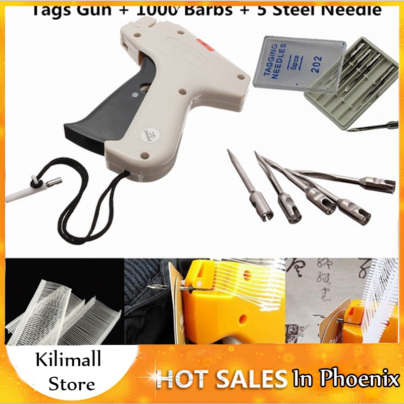 11x11.5cm Clothes Garment Price Label Tagging Tags Gun hine + 1000 Barbs + 5 Steel Needles
