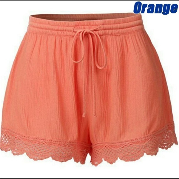 S-5XL Women&apos;s Fashion Lace-up Solid Summer Shorts Ladies Casual Short Pants Plus Size