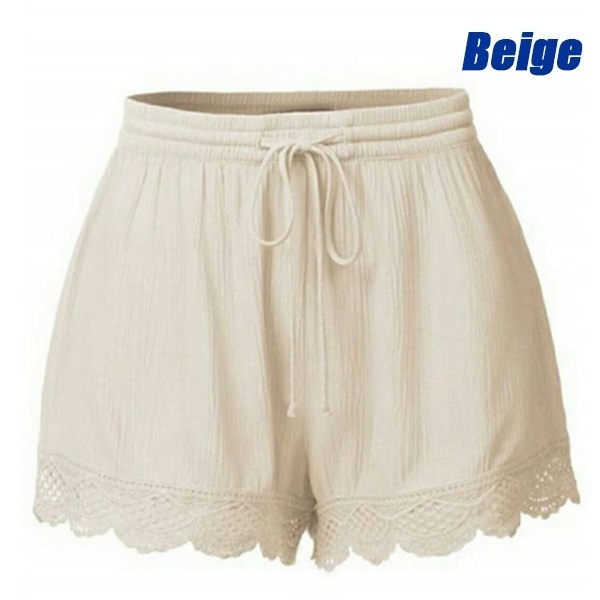 S-5XL Women&apos;s Fashion Lace-up Solid Summer Shorts Ladies Casual Short Pants Plus Size