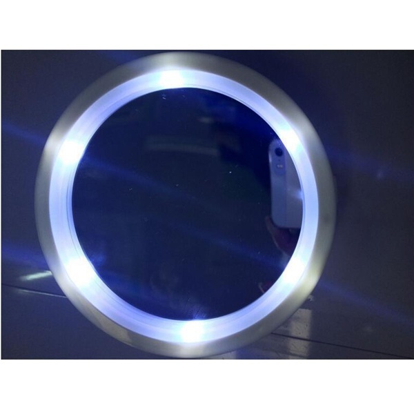 Viris Tote Cosmetic 5x Magnifying Glass Travel Makeup Mirror with LED Lights Swivel Brite Tv