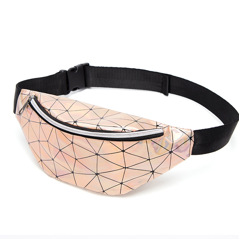 Fashion Diamend Leather Waist Packs Women Waist Bag Belt Bag Female Pouch PU Casual Fanny Pack Bag