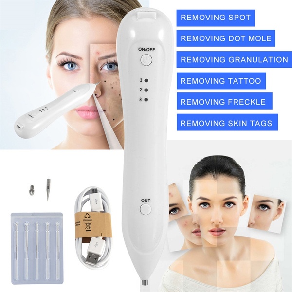 SuperMind Three Levels Adjustable USB Mole Freckle Removal Pen Spot Tattoo Remover Device