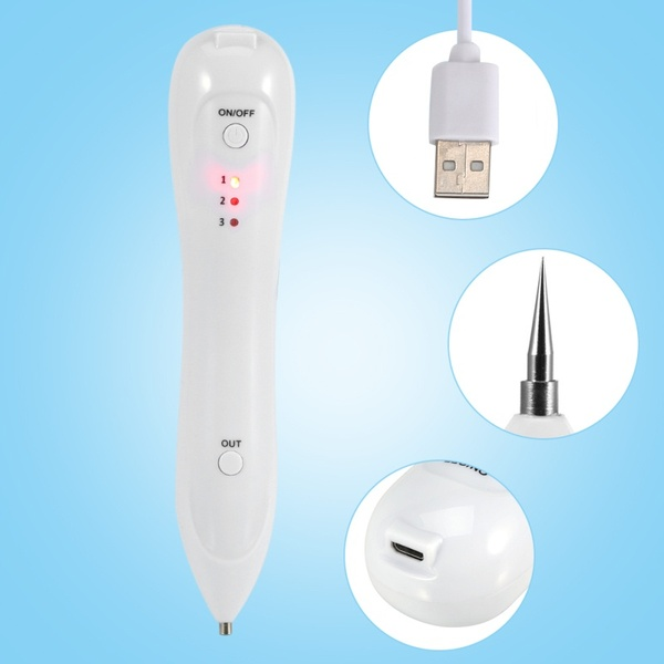SuperMind Three Levels Adjustable USB Mole Freckle Removal Pen Spot Tattoo Remover Device