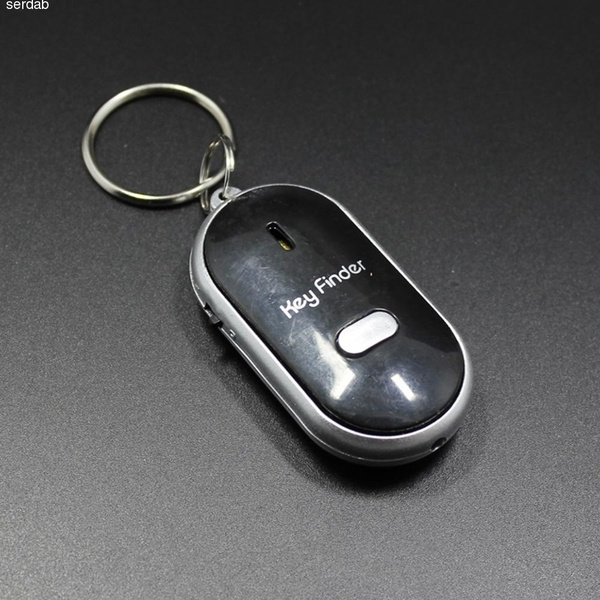 2pcs 4 Color LED Key Finder Locator Keychain Find Lost Keys Keyrings Whistle Sound Control