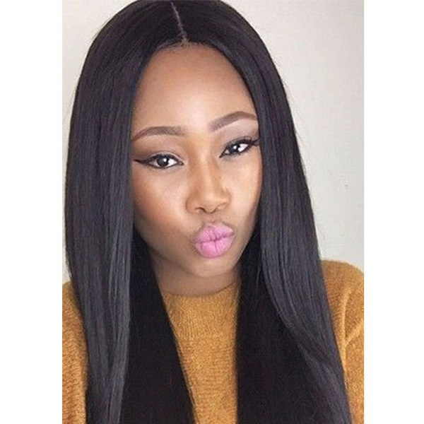 4*4 Straight Lace Closure Wig Lace Front Human Hair Pre-Plucked with Baby Hair Non Remy Lace Wig