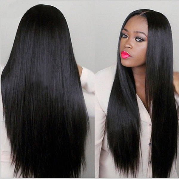 4*4 Straight Lace Closure Wig Lace Front Human Hair Pre-Plucked with Baby Hair Non Remy Lace Wig