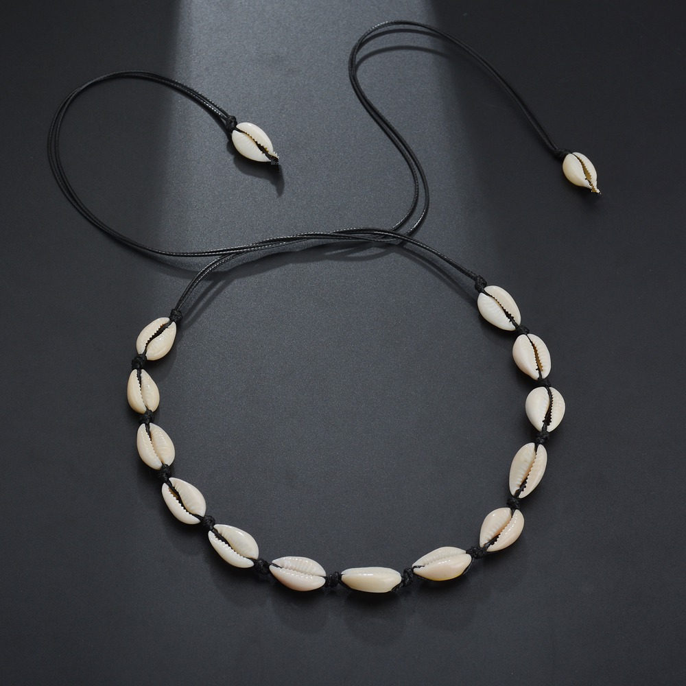 Stylish Bohemian Hawaii Beach Natural Shell Necklace Sea Shell Pendant Chain Women Clavicle Jewelry