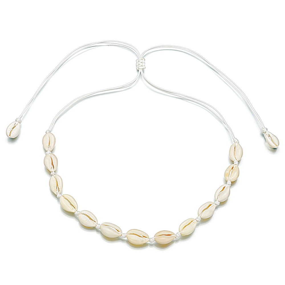 Stylish Bohemian Hawaii Beach Natural Shell Necklace Sea Shell Pendant Chain Women Clavicle Jewelry