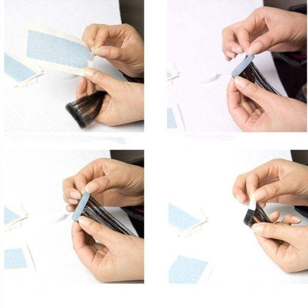 36pcs Beauty Waterproof Blue Adhesive Glue Wig Supplies Double-sided Wig Tape Hair Extension Tool