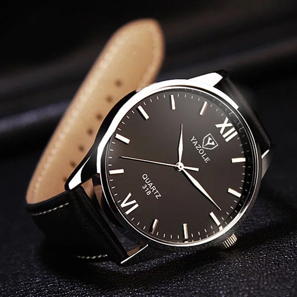 4pcs Men Watches Gifts Set Belts Leather Wallet Watch Set Valentine's Day Gift Quartz Wrist Watch