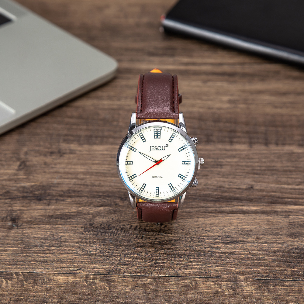 3pcs Men Watches Gifts Set Belts Leather Wallet Watch Set Valentine&apos;s Day Gift Quartz Wrist Watch