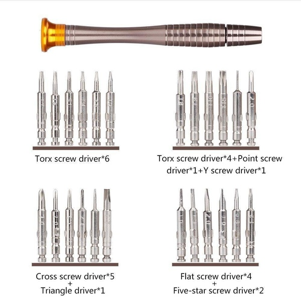 25-in-1 Precision Screwdriver Set Wallet Pocket Electronic Repair Tools for PC Phone Camera Watch