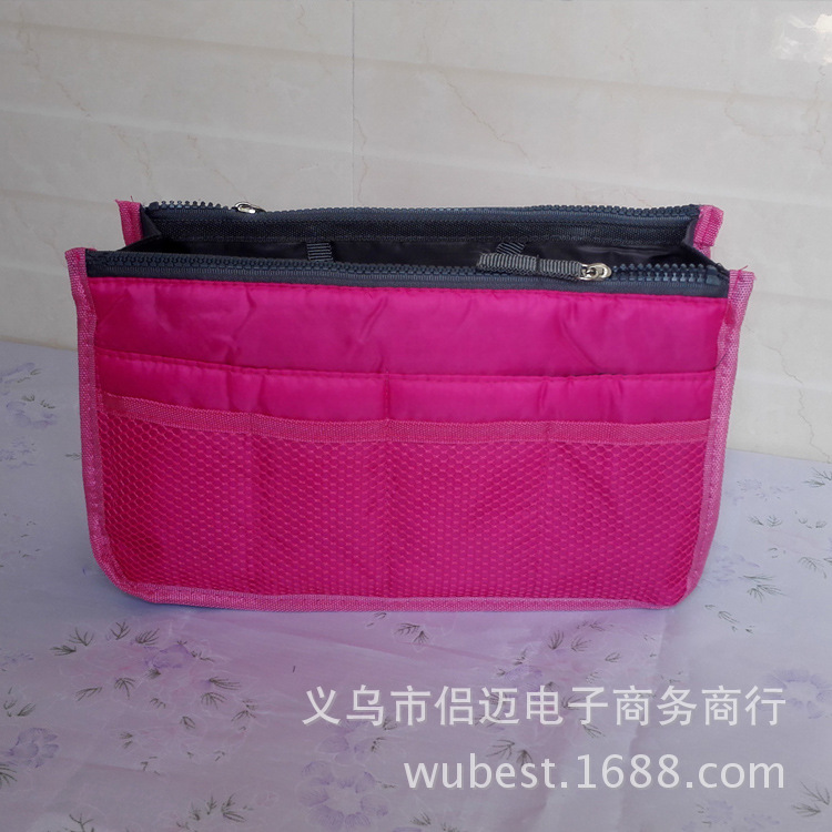 Bag women Practical Handbag Purse Nylon Dual Organizer Insert Cosmetic Storage