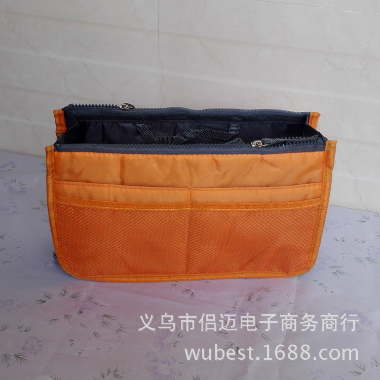 Bag women Practical Handbag Purse Nylon Dual Organizer Insert Cosmetic Storage