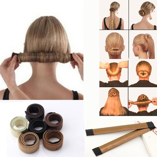 3pcs Hair Styling Donut  French Twist Magic DIY Bun Maker Clip Curler Roller Hair For Girl Ladies