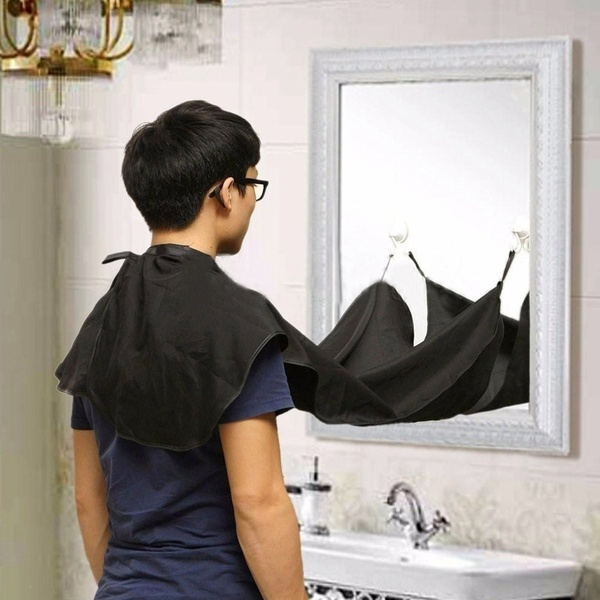Waterproof Shaving Apron Gathers Cloth Bib Face Hair Trim Catcher Cape Sink Cleaning Tool
