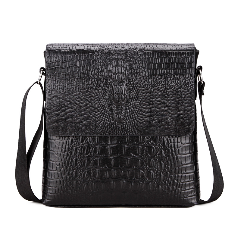 4 Compartment Men Crocodile Pattern PU Leather Shoulder Bag/ Business Bag/Purse Perfect For Men