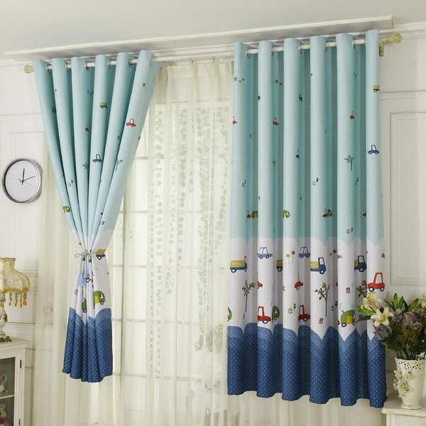 1PC Home Decor Bedroom Living Room Kitchen Pencil Pleat Blackout Curtains