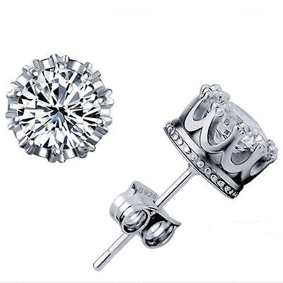Women's Girls Trending Rhinestone CZ Flower Bud Ball , Diamond &amp; Crystal Hypoallergenic Ear Studs