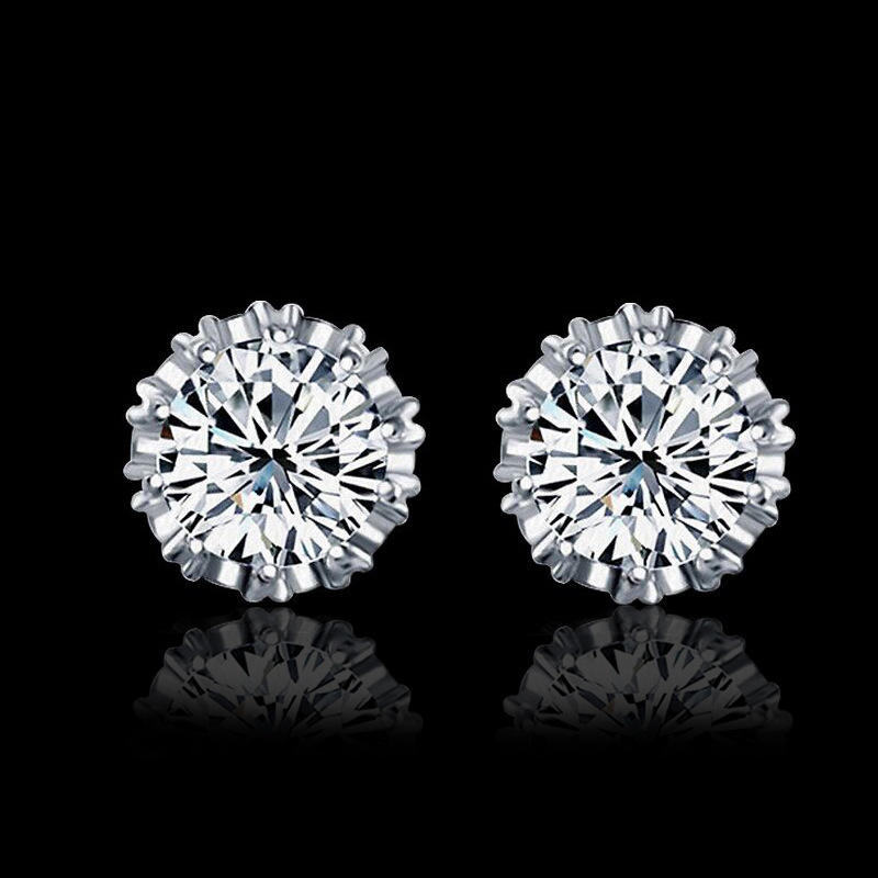 Women's Girls Trending Rhinestone CZ Flower Bud Ball , Diamond &amp; Crystal Hypoallergenic Ear Studs