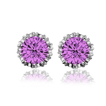 Women's Girls Trending Rhinestone CZ Flower Bud Ball , Diamond &amp; Crystal Hypoallergenic Ear Studs