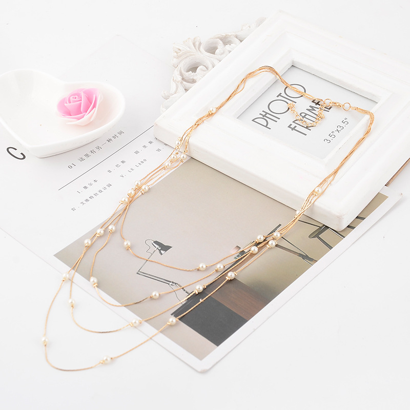Multilayer Pearl Necklace For Women Wedding Party Elegant Cute Sweet Jewelry Girl Women Gifts