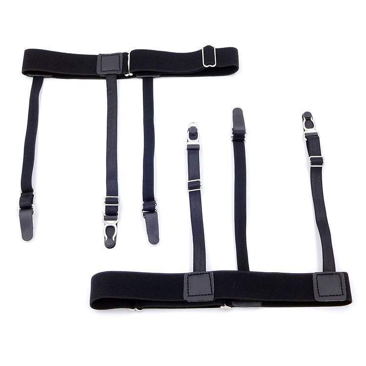 1 Pair Mens Stays Holders Elastic Shirt Garter Non-Slip Locking Clamps Uniform