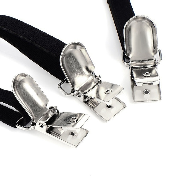1 Pair Mens Stays Holders Elastic Shirt Garter Non-Slip Locking Clamps Uniform