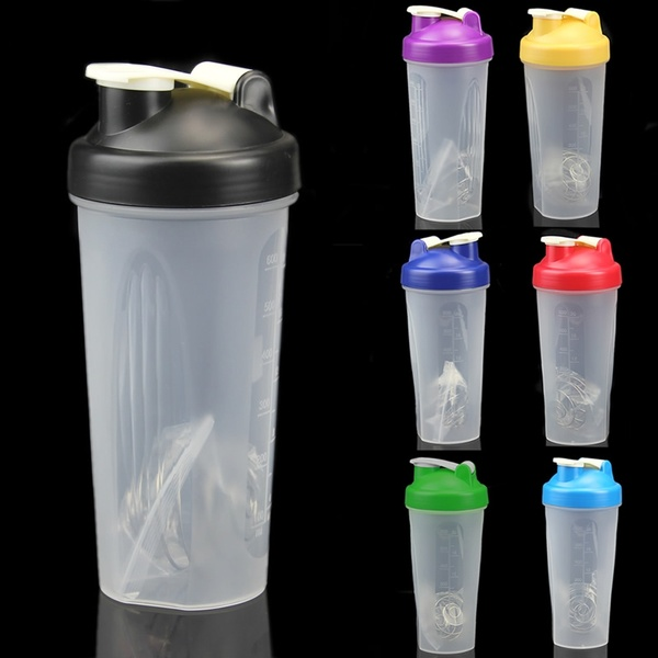 600ML Smart Shake Gym Protein Shaker Mixer Cup Blender Bottle Drink Whisk Ball