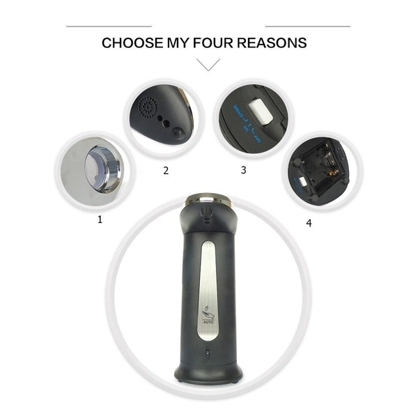 ABS 400ml Automatic Liquid Soap Dispenser Smart Sensor Touchless Sanitizer Dispensador for Bathroom