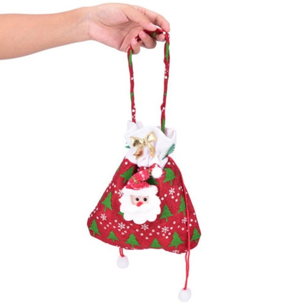Christmas Gift Drawstring Candy Bag Merry Christmas Present Bag Home Party Xmas Decoration