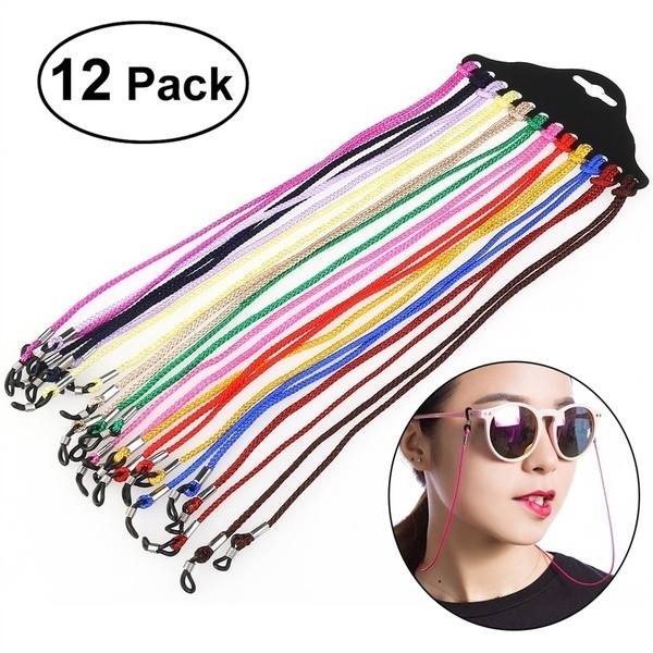 12pcs Nylon Spectacle Frame Holder Sunglasses Eyewear Cord String Eyeglasses Accessories Multicolor