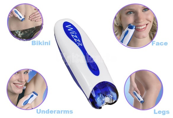 Wizzit Electronic Hair Remover Shaver Automatic DIY Trimmer Tweezer with Cleaning Brush