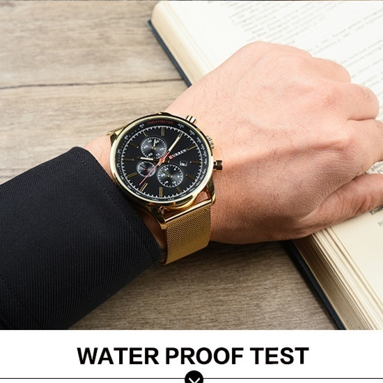 CURREN Watch for Men Top Luxury Brand Man Fashion Classic White Gold Business Casual Quartz-watch