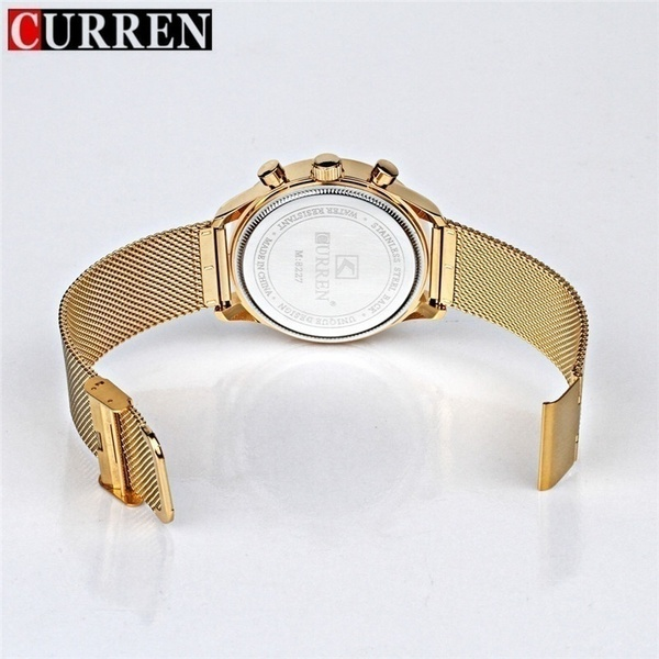 CURREN Watch for Men Top Luxury Brand Man Fashion Classic White Gold Business Casual Quartz-watch