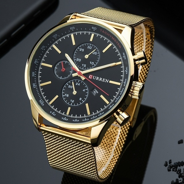 CURREN Watch for Men Top Luxury Brand Man Fashion Classic White Gold Business Casual Quartz-watch