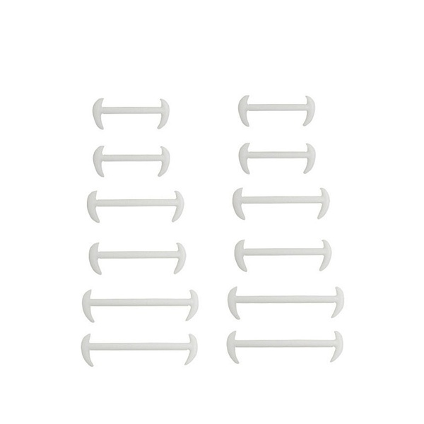 12Pcs/Set 3 Sizes Men Women Leather Shoes Lazy No Tie Shoelaces Elastic Silicone Shoe Lace Suitable