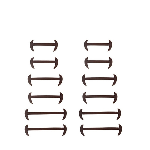 12Pcs/Set 3 Sizes Men Women Leather Shoes Lazy No Tie Shoelaces Elastic Silicone Shoe Lace Suitable